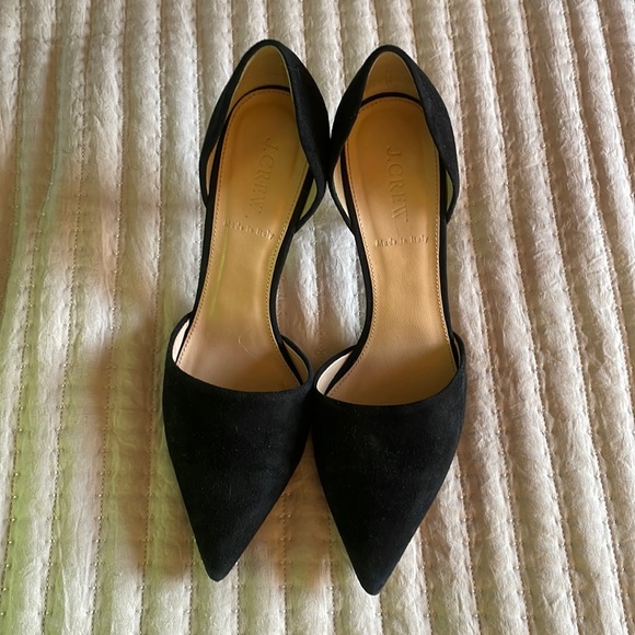 J. Crew Shoes J Crew Black Suede Heels Poshmark